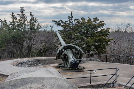 Photo for Battery Gunnison Turret, Fort Hancock, Sandy Hook NJ USA, Highlands, New Jersey - Royalty Free Image