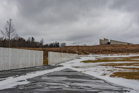 Téléchargez les photos : Wall of Names and Visitor Center, Flight 93 National Memorial Pennsylvania USA, Stoystown, Pennsylvanie - en image libre de droit