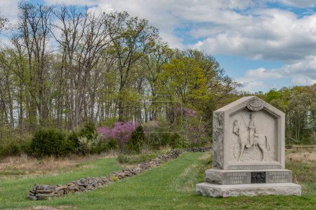 Téléchargez les photos : Monument au 4th Pennsylvania Cavalry, Gettysburg, Pennsylvania USA, Gettysburg, Pennsylvania - en image libre de droit