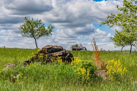 Téléchargez les photos : The Klingel Farm on a Brisk Spring Morning, Gettysburg Pennsylvanie USA - en image libre de droit