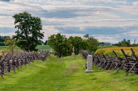 Téléchargez les photos : The Sunken Road on an August Afternoon, Antietam National Battlefield, Maryland États-Unis - en image libre de droit