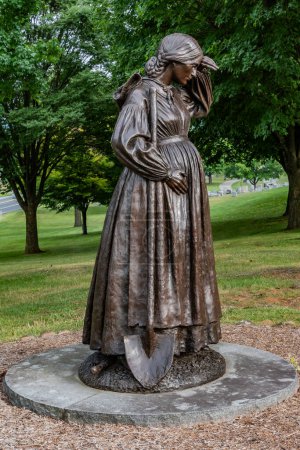Foto de Elizabeth Thorn, Heroína de Gettysburg, Evergreen Cemetery Pennsylvania EE.UU. - Imagen libre de derechos