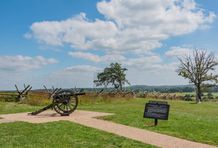 Photo for Artillery Position near the Peace Memorial, Gettysburg Pennsylvania USA - Royalty Free Image