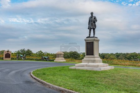 Téléchargez les photos : Monument à Francis C Barlow, Gettysburg Pennsylvanie USA - en image libre de droit