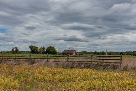 Téléchargez les photos : Codori Farm from the Fields of Picketts Charge, Gettysburg Pennsylvanie USA - en image libre de droit