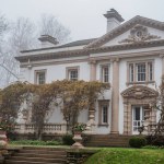 The historic Liriodendron Mansion on a Foggy Afternoon, Maryland USA