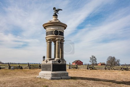 Foto de Monumento a la 73ª Infantería de Nueva York, Gettysburg Pennsylvania, EE.UU. - Imagen libre de derechos