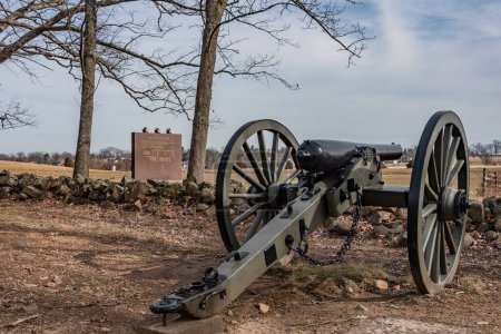 Foto de Monumento al Estado de Tennessee y Cannon, Avenida Confederada Gettysburg PA USA - Imagen libre de derechos
