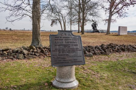 Denkmal für das Lanes Battalion und das NC Monument, Confederate Ave Gettysburg PA USA