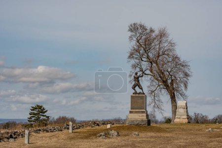 Téléchargez les photos : A Winter Afternoon at the High Water Mark, Gettysburg Pennsylvanie États-Unis - en image libre de droit