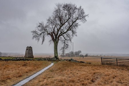 Le sentier pédestre est devenu une rivière lors d'une forte tempête de pluie, Gettysburg Pennsylvanie USA