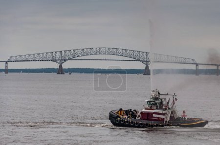 Photo for Remembering the Francis Scott Key Bridge, Baltimore Maryland USA - Royalty Free Image