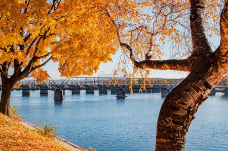 Der Susquehanna River an einem schönen Herbsttag, Harrisburg Pennsylvania USA