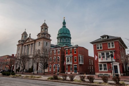 Historische Häuser und Kirchen in Harrisburg Pennsylvania USA
