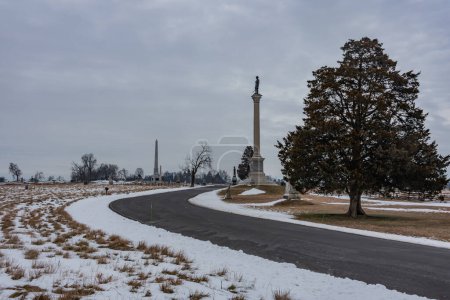 Hancock Avenue nach dem Schneefall, Gettysburg Pennsylvsnia USA