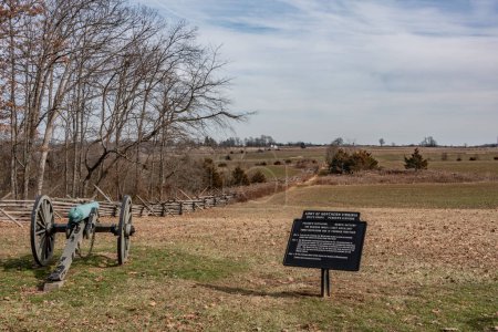 Foto de Picketts Charge from Confederate Avenue, Gettysburg P: ennjalá Estados Unidos - Imagen libre de derechos