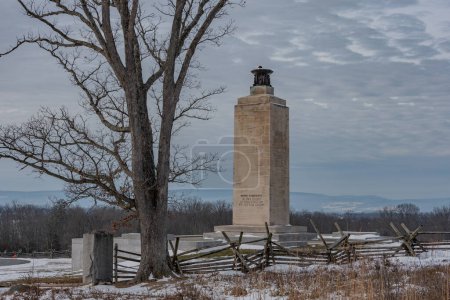 Eternal Light Peace Memorial an einem Winternachmittag, Gettysburg PA USA