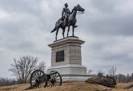 Téléchargez les photos : Henry Slocum sur Stevens Knoll, Gettysburg Pennsylvanie USA - en image libre de droit
