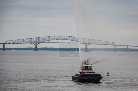 Die Francis Scott Key Bridge im Jahr 2017, Baltimore Maryland USA