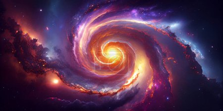 Spiral galaxy. beautiful cosmos. elements of this image furnished by nasa