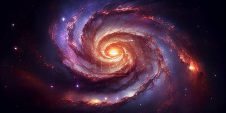 Téléchargez les photos : Galaxie spirale dans l'espace. papier peint science-fiction. éléments de cette image fournis par nasa - en image libre de droit