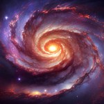 spiral galaxy in space. science fiction wallpaper. elements of this image furnished by nasa
