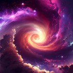 spiral galaxy, science fiction wallpaper. elements of this image furnished by nasa