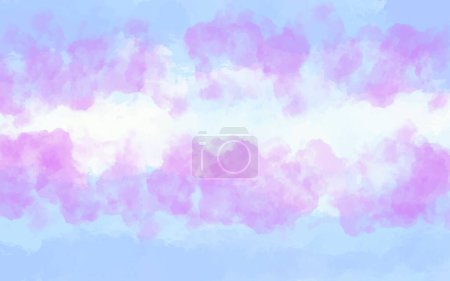 Illustration for Background Watercolor Landscape, Watercolor Painting, Watercolor Sky, Watercolor Abstract, Watercolor Dreamscape. - Royalty Free Image