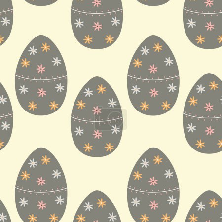 Photo for Easter egg seamless pattern,symbol of Easter.Texture of holiday eggs. Stylized cute wallpaper with ornament, card, fabric. - Royalty Free Image