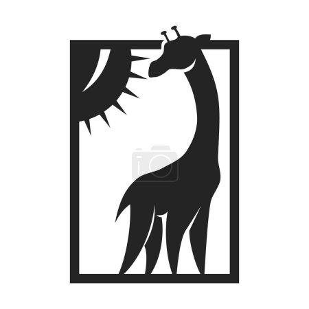 Giraffe Logo template Isolated. Brand Identity. Abstract Vector graphic