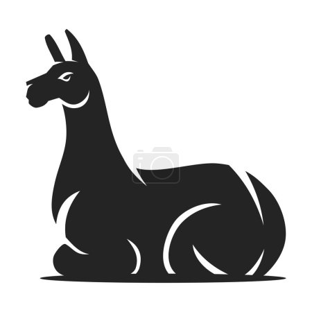 Téléchargez les illustrations : Modèle de logo Lama Isolé. Identité de marque. Icône Graphique vectoriel abstrait - en licence libre de droit