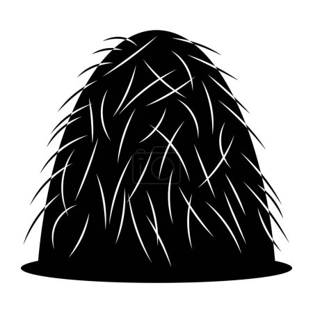 Illustration for Haystack black vector icon isolated on white background - Royalty Free Image