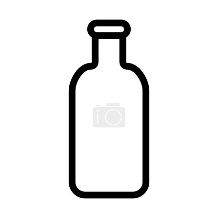 schwarzer Vektor Flasche Symbol isoliert auf weißem Hintergrund