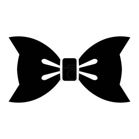 Illustration for Black vector bow icon isolated on white background - Royalty Free Image