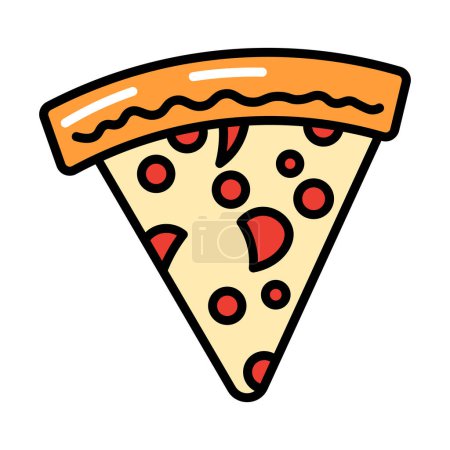 Vektor Pizza Illustration isoliert auf weißem Hintergrund