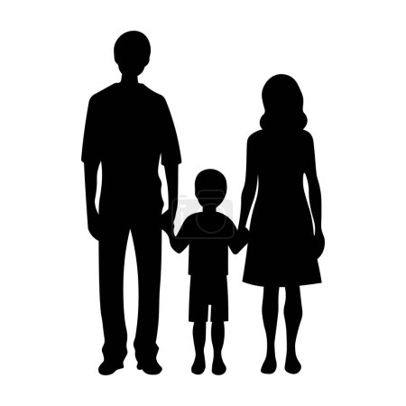 Illustration for Black vector family icon isolated on white background - Royalty Free Image