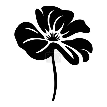 icône de coquelicot vecteur noir isolé sur fond blanc