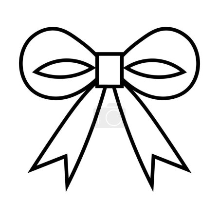 Illustration for Black vector ribbon icon isolated on white background - Royalty Free Image