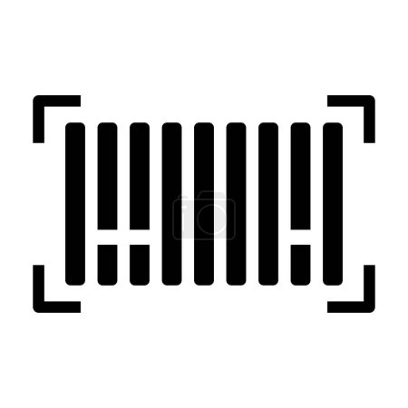 schwarzer Vektor Barcode Icon isoliert auf weißem Hintergrund