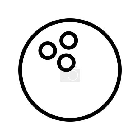 schwarzer Vektor Bowlingball-Symbol isoliert auf weißem Hintergrund
