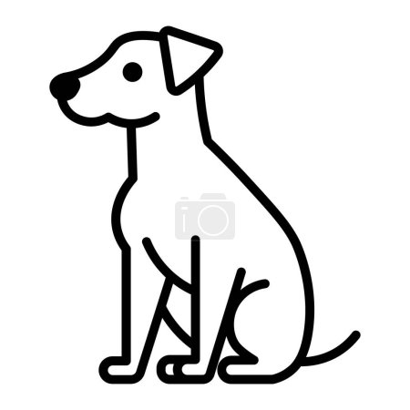 schwarzer Vektor Hund Symbol isoliert auf weißem Hintergrund