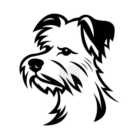 schwarzer Vektor Hund Symbol isoliert auf weißem Hintergrund