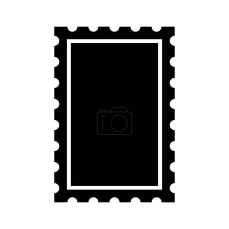 negro vector post sello icono aislado sobre fondo blanco
