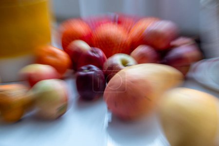 Ein Zoom platzte Hintergrund von Früchten.