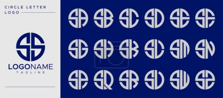 Foto de Set of S letter logo design template. Circle S letter logo design vector. Vector illustration - Imagen libre de derechos