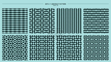 Illustration for Modern creative pattern design. Geometric seamless pattern vector set. - Royalty Free Image