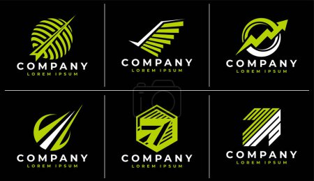 Foto de Conjunto de diseño abstracto del logotipo de consultoría financiera - Imagen libre de derechos