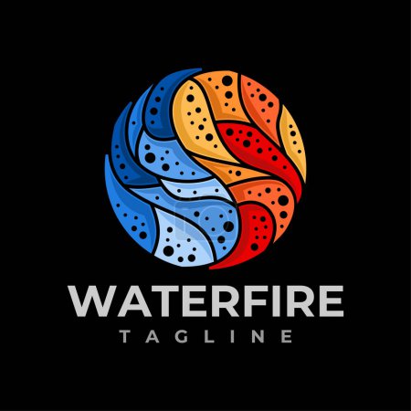 Photo for Luxury water fire abstract logo design. - Royalty Free Image