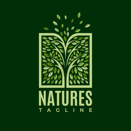Photo for Modern nature tree logo design vector. - Royalty Free Image