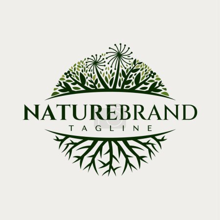 Photo for Luxury nature floral leaf planting logo. - Royalty Free Image